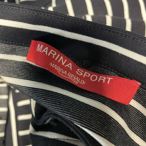 Marina Rinaldi Sport sweatshirt dress womens size xxl navy white stripe pullover - Picture 3 of 6